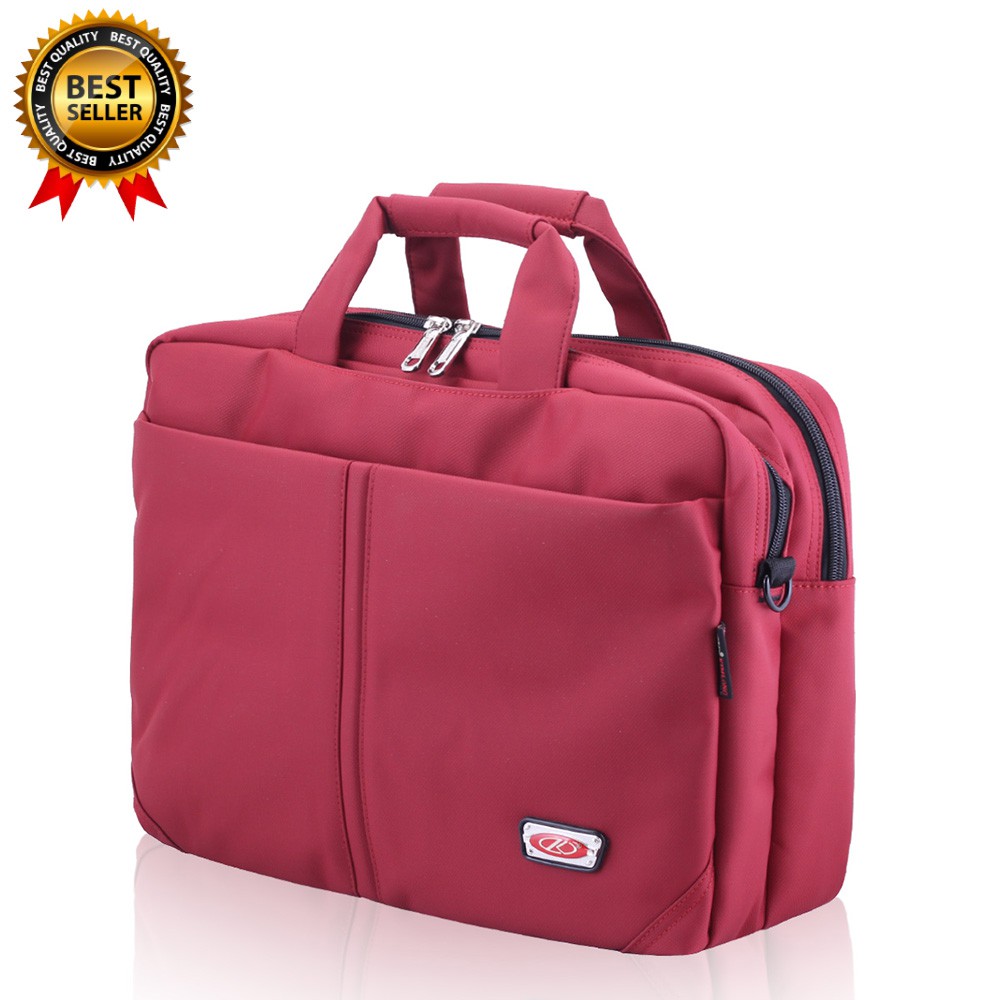 Cặp laptop đa năng, có quai đeo balo, cặp văn phòng có quai đeo chéo Kim Long KL33 màu đỏ | BigBuy360 - bigbuy360.vn