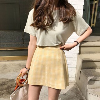 1232k đầm caro vàng
