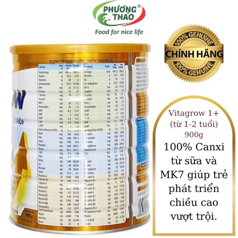 Sữa bột Vitagrow 900g