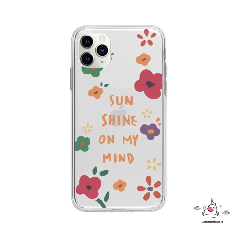 Ốp điện thoại TPU mềm trong suốt họa tiết hoa dành cho iPhone 6 6S 7 8 Plus 11 Pro Max XR X XS MAX SE 2020 | BigBuy360 - bigbuy360.vn