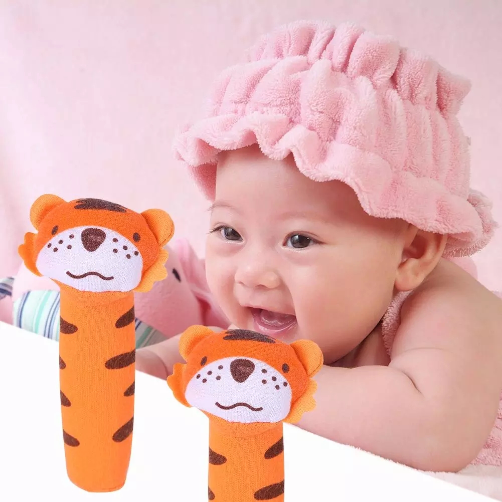 Đồ Chơi Lúc Lắc Hình Thú Nhồi Bông Gắn Xe Đẩy Em Bé 8 Màu