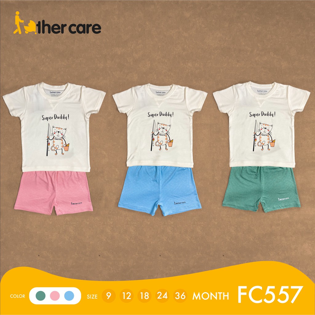 Bộ Quần Áo Cổ đáp V FatherCare Mèo Super Daddy - FC557