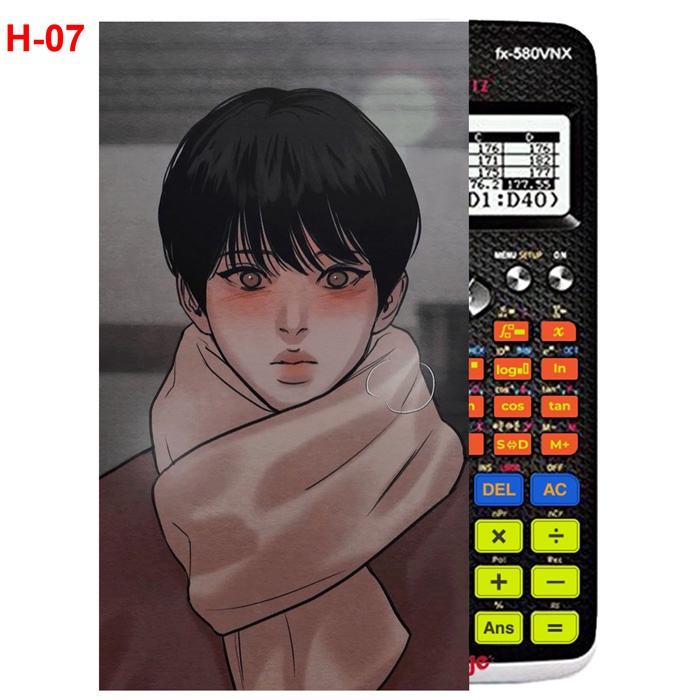 Decal Máy tính CASIO fx570, fx580...anime Dạ Ký -painter of the night