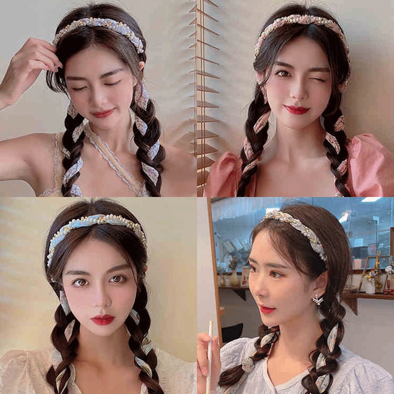 Băng Đô Đính Ngọc Trai Nhân Tạo Thời Trang Dành Cho Nữ