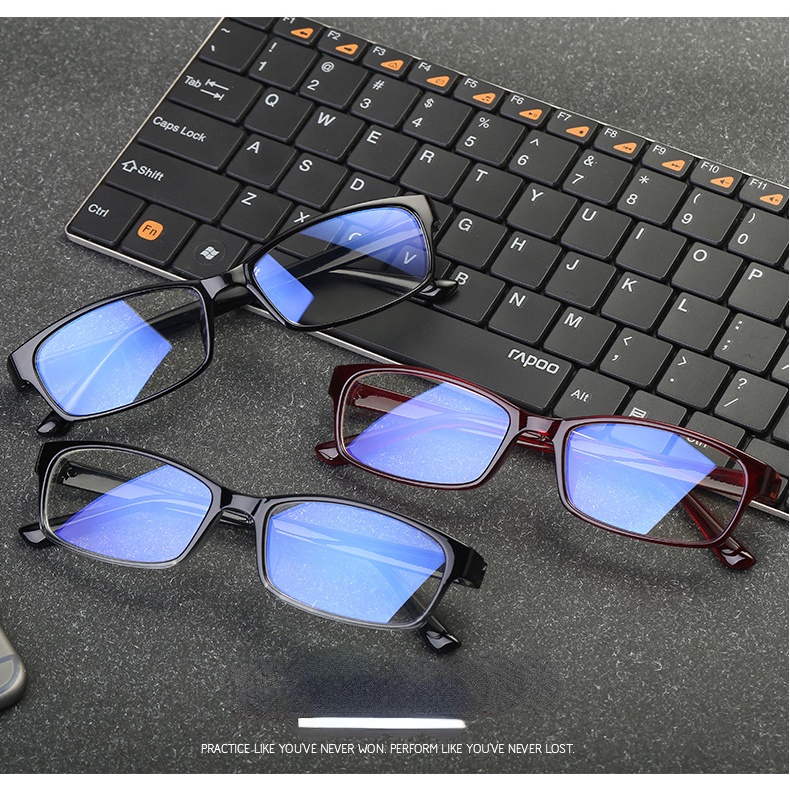 【0-600°】【Hàng Có Sẵn】Kính Cận Gọng Nhựa Chống Bức Xạ Ánh Sáng Xanh Dương Cho Nam Và Nữ