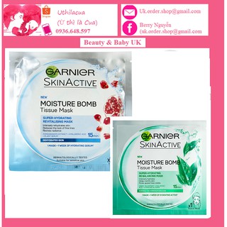 Mặt nạ cấp ẩm sáng da Garnier moisturizer bomb skinactive mask