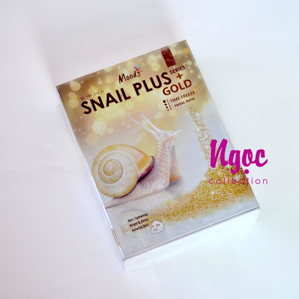 MẶT NẠ ỐC SÊN SNAIL PLUS GOLD MOODS THÁI LAN (10 CÁI)