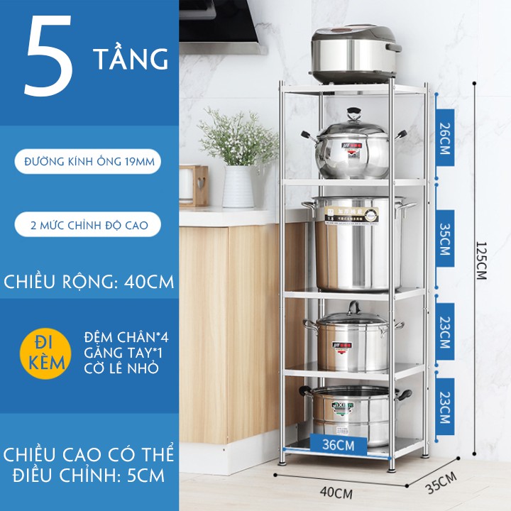 [KỆ NHÀ BẾP 𝗜𝗡𝗢𝗫 𝟯𝟬𝟰 CHÍNH HÃNG] kệ để nồi cơm điện, nồi chiên, lò vi sóng bằng inox không gỉ 304, giá đa năng bếp Việt