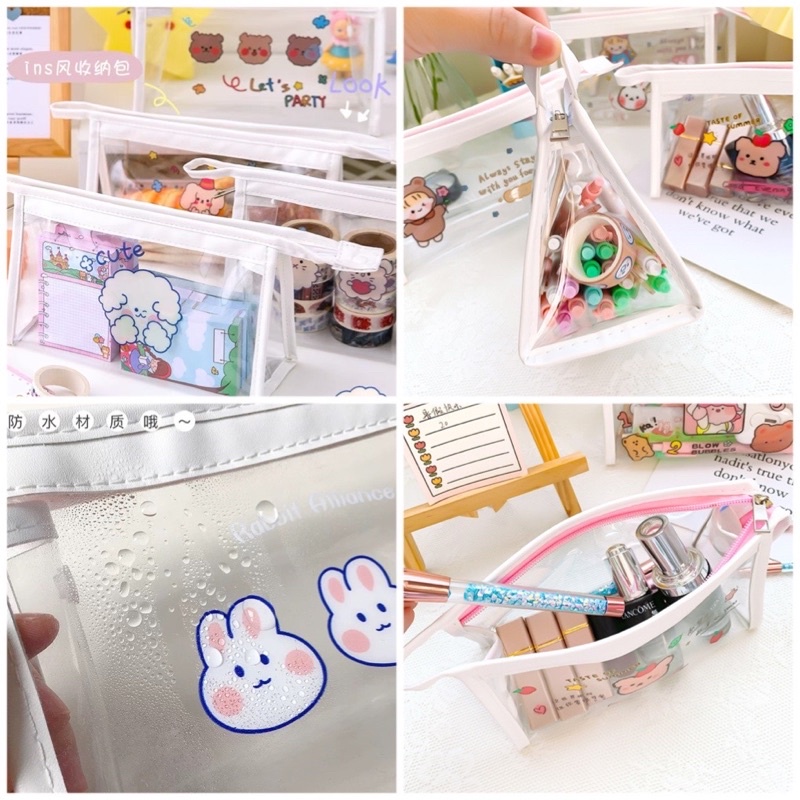 🦄 Túi đựng bút trong suốt hình cute dễ thương phong cách Hàn Quốc 🪁 Nhiều hình | HÀNG CÓ SẴN 🦋