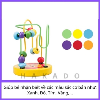 đồ chơi luồn hạt bằng gỗ cho bé