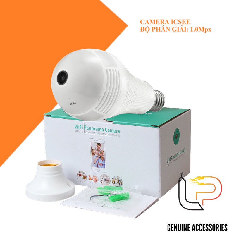 CAMERA IP ICSEE 1.0 KHÔNG DÂY KIỂU BÓNG ĐÈN - CAMERA KHÔNG DÂY KIỂU BÓNG ĐÈN ICSEE