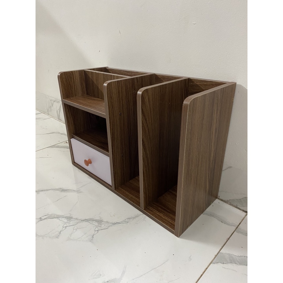 Kệ Để Bàn, Tủ Gỗ Đựng Sách Văn Phòng, Tab Để Tài Liệu Có Ngăn Kéo