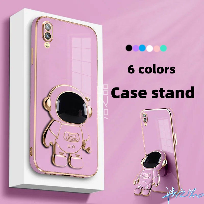 Ốp Điện Thoại Có Giá Đỡ Mạ Điện Hình Phi Hành Gia 6D Sáng Tạo Cho Vivo V11 V11 Pro Y91C Y93 2022