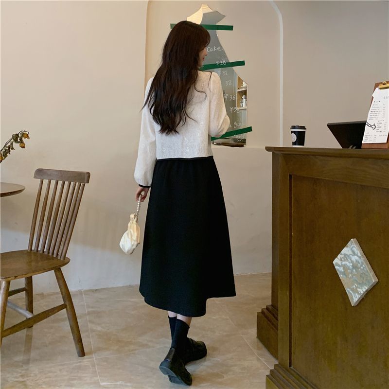 Plus Bộ Áo + Chân Váy Dáng Rộng Thời Trang Mùa Thu 2022 Cho Nữ