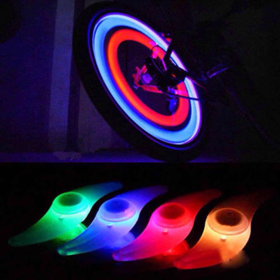 Đèn led gài bánh xe đạp chống nước 3 chế độ sáng JK-1029 (xanh lá)