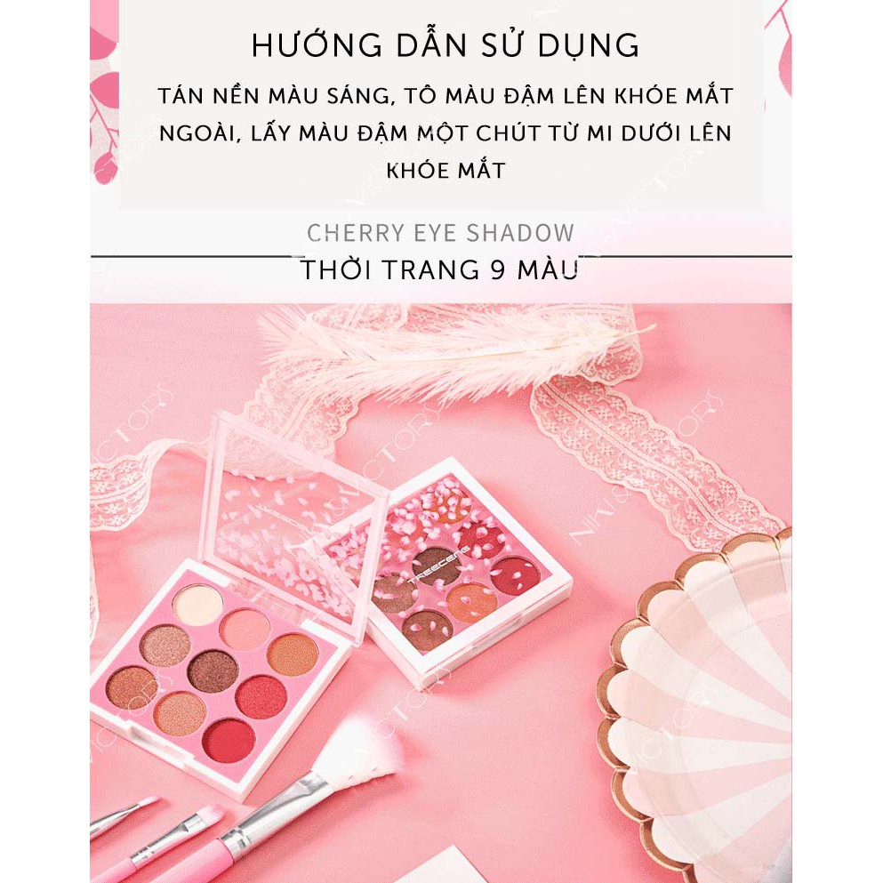 Bảng Phấn Mắt 9 Màu Bám Màu Tốt Chống Thấm Nước Lâu Trôi Với Tone Màu Thời Trang Đa Dụng