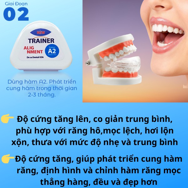 [Chính Hãng]Dụng cụ Niềng răng tại nhà dành cho người lớn A1 + A2 +A3|Bộ Niềng răng trainer an toàn dễ sử dụng