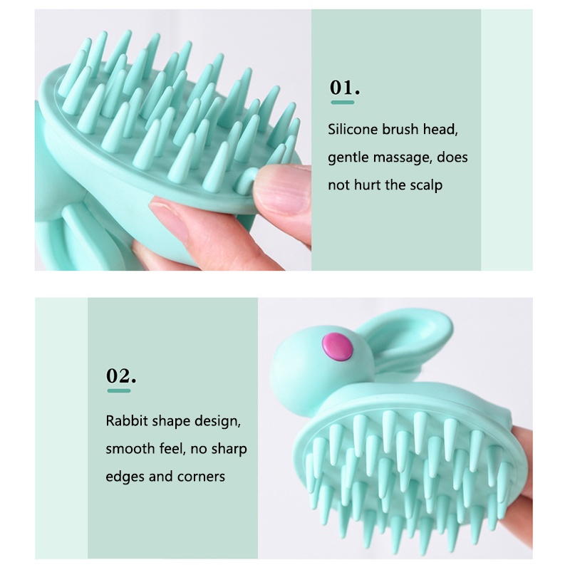 Lược Gel Mềm Mát Xa Da Đầu Khi Tắm Cho Người Lớn Và Trẻ Em