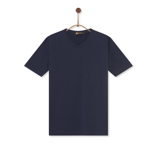 Áo thun cổ tim Hoa Long - xanh đen - co giãn 4 chiều