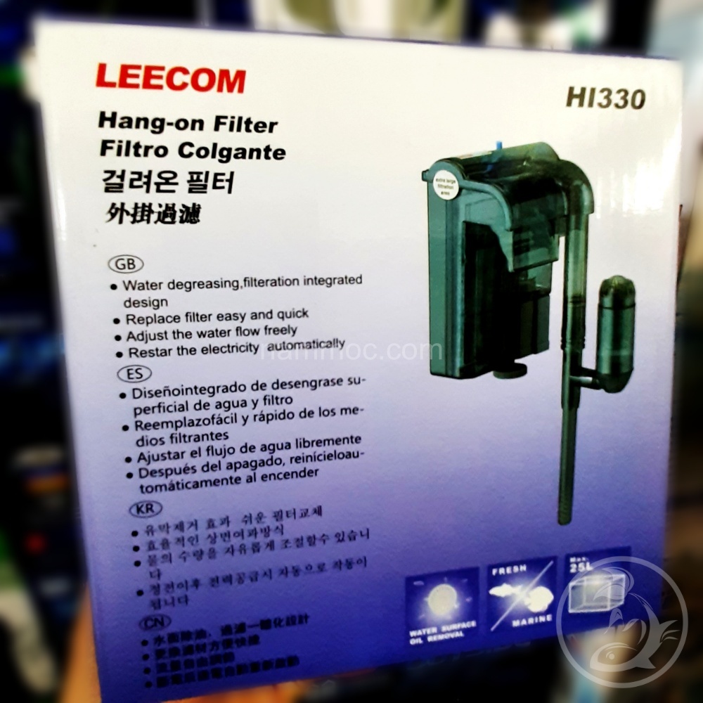 Lọc Thác LEECOM HI-330 (2W~280L/H) - Máy Lọc Thác Dành Cho Bể Cá Cảnh Thuỷ Sinh Nhỏ