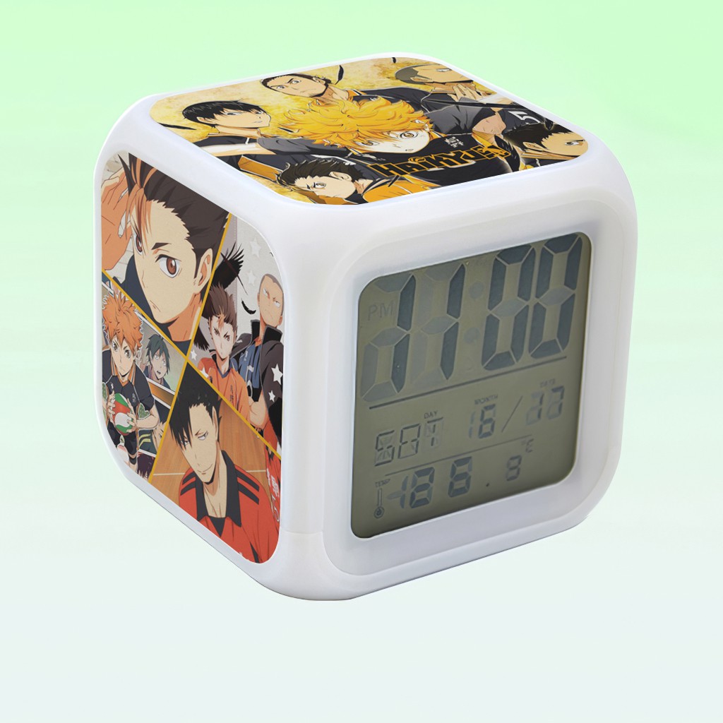Đồng hồ LED báo thức Haikyu (tặng kèm pin)