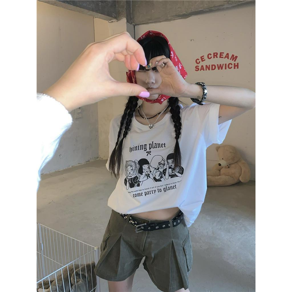 Áo Thun Cotton Tay Ngắn Phong Cách Mùa Hè Mới Dành Cho Nữ 62656