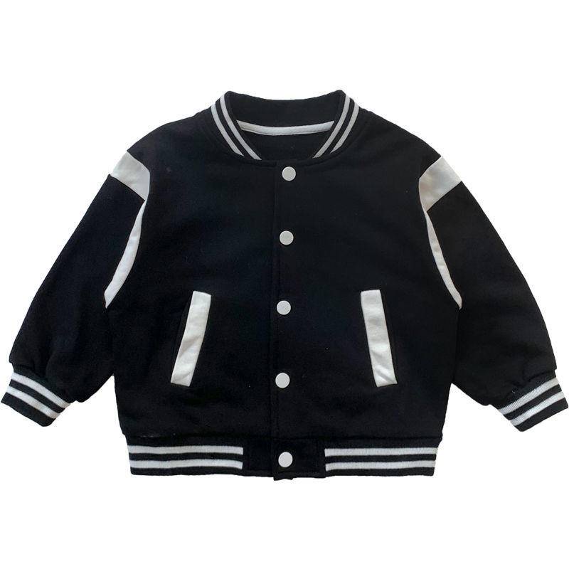 Hàng Mới Về [Hàng Mới Về] Áo Khoác Bóng Chày Bằng Cotton Nguyên Chất Chống Gió Mùa Xuân Thu Phong Cách Hàn Quốc Dễ Phối Đồ Cho Bé Gái