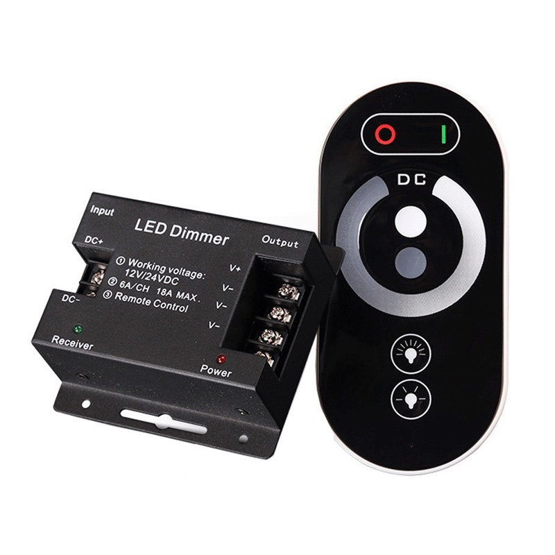 Dimmer, dimmer 12V, dimmer 24V, chiết áp điều chỉnh điện áp bằng Remote một màu