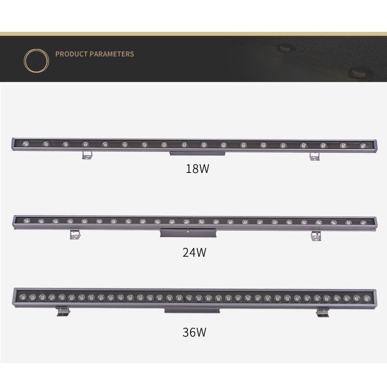 Đèn led thanh hắt ngoài trời dùng điện 220V, thân nhôm, BH 24 tháng