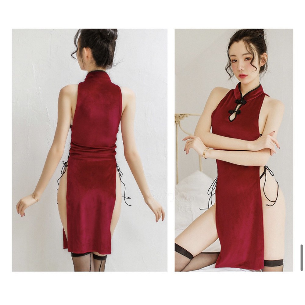 Váy Ngủ Hai Dây Lụa Phối Ren Thiết Kế Dây Chéo Ngực Quyến Rũ VN062 | BigBuy360 - bigbuy360.vn
