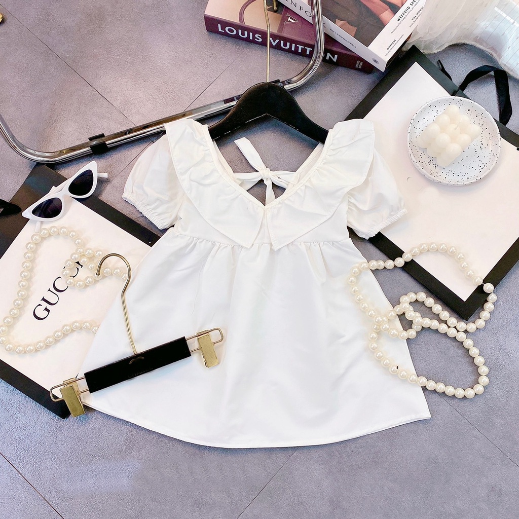 Váy cổ tim bèo hottrend cho bé AM956 TTR220