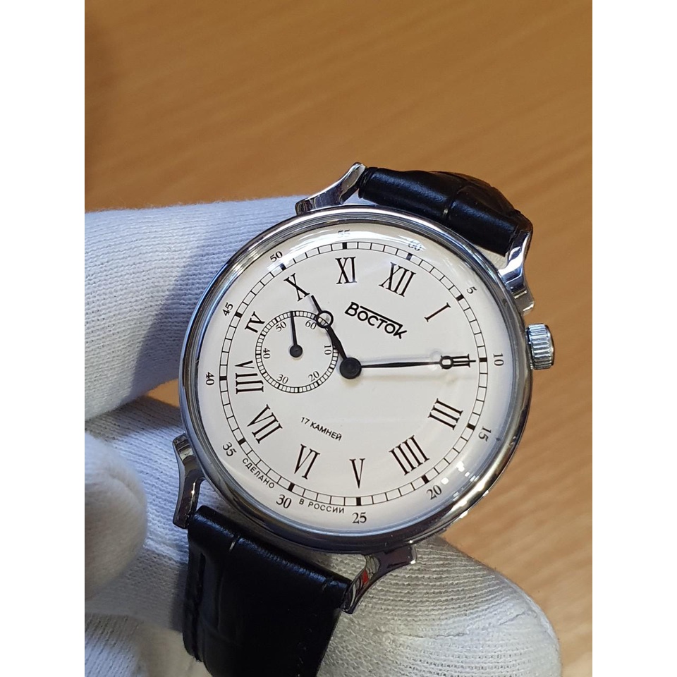 Đồng hồ Nga Vostok 581883. Đồng hồ nam Vostok máy cơ lên giây, size mặt 38, size dây 18