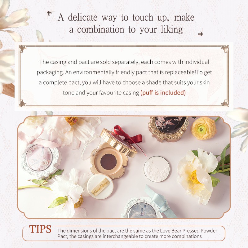 Phấn Phủ Flower Knows Dạng Nén Kiềm Dầu Kháng Nước Lâu Trôi Họa Tiết Hoa Dập Nổi Thiết Kế Vỏ Chạm Khắc 200g | BigBuy360 - bigbuy360.vn