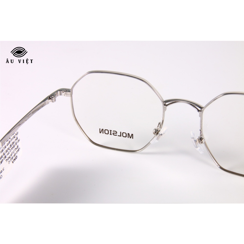 Gọng kính Molsion MJ-7096 màu bạc Full box