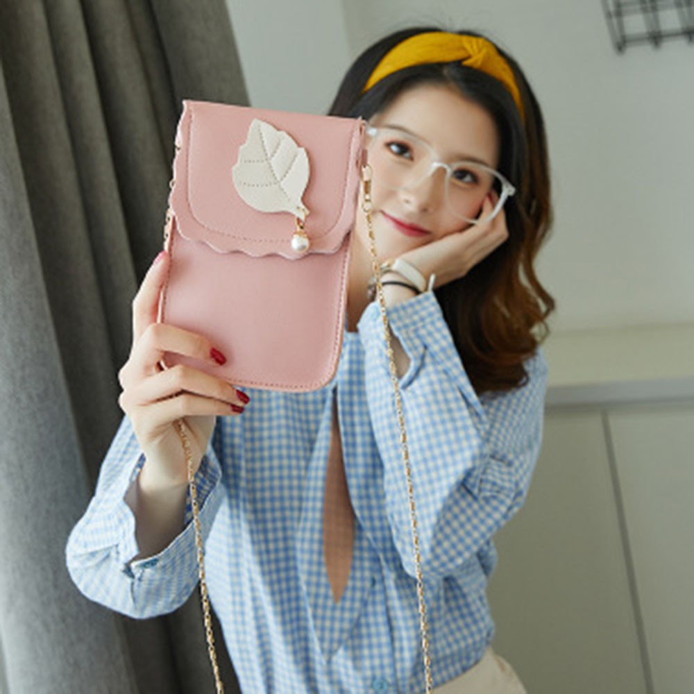 Túi lá đeo chéo dọc mini đựng điện thoại di động - RiBi Shop | BigBuy360 - bigbuy360.vn