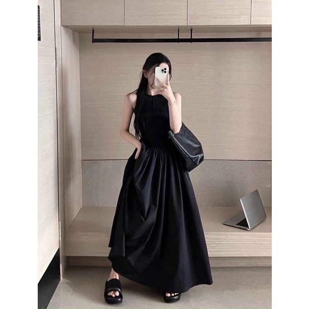 Đầm Gân Kiểu Phối Kate Form Xoè Nữ Tính Chuẩn Hàng QC D98