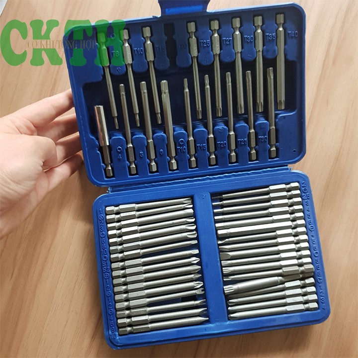 Bộ mũi tô vít đa năng chuôi lục giác 6.35mm 50 chi tiết cho máy khoan