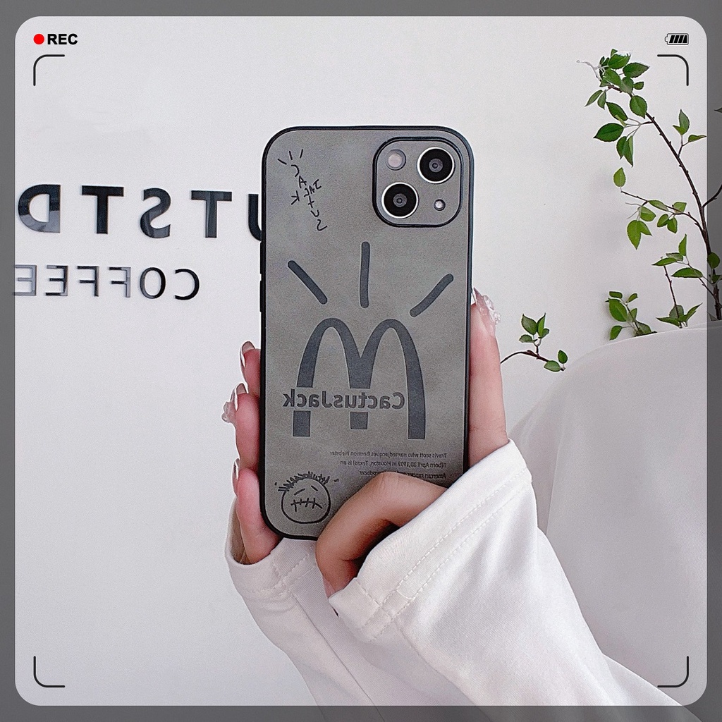 Bao Da Điện Thoại Họa Tiết travis scott Cho iphone x xs xr 11 12 13 14 pro max Ốp