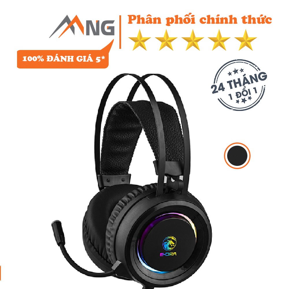 Tai nghe chụp tai game thủ Edra EH410 PRO cho máy tính, chơi Game, nghe nhạc có MIC, có dây, chính hãng BH 24 tháng