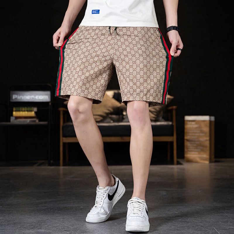 Quần Short Nam Họa Tiết Caro Phong Cách Hàn Quốc