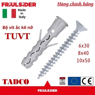 [Kèm Vít] Bộ vít tắc kê nở nhựa Ý cao cấp - Mã TUVT - Friulsider tắc kê thông minh, chịu tải cao, nhập khẩu chính hãng
