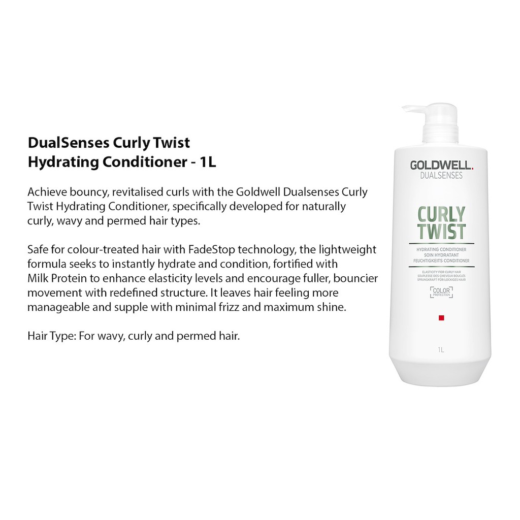 Dầu xả Goldwell Dualsenses Curly Twist Conditioner 1000ml dành cho tóc xoăn, tóc uốn