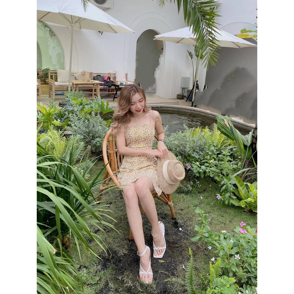 Mila Dress - Đầm 2 dây hoa