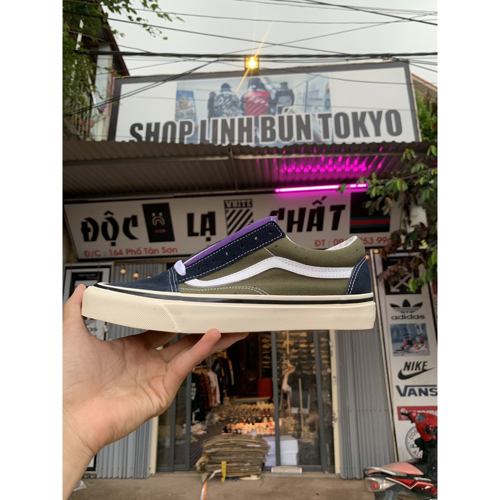 Giày Sneaker V.ans Old skool xanh đen