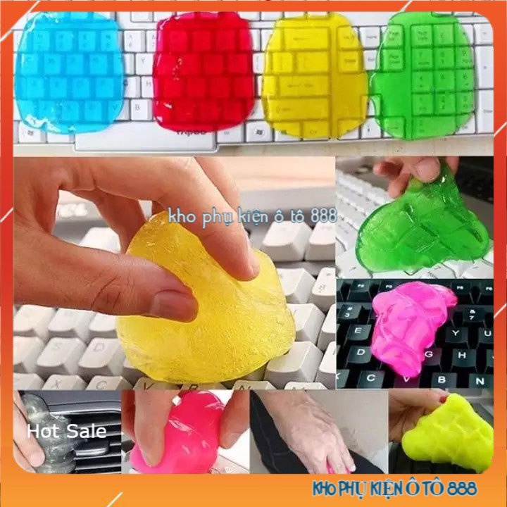 [Tặng Kèm Đơn 149k] Slime lau bụi bẩn bàn phím, ô tô silicon dạng túi