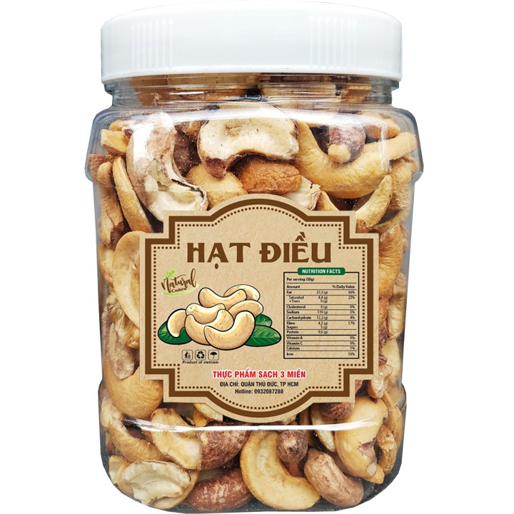 Hạt điều bể rang muối hiệu TPS - Hũ 500g