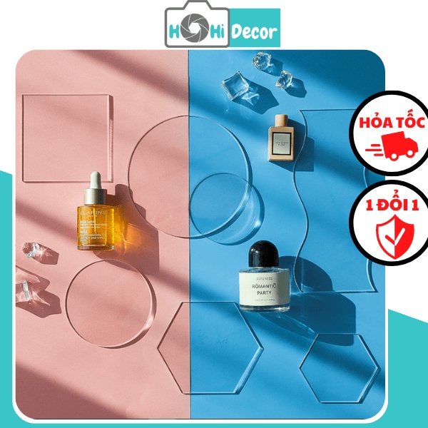 Khối nhựa Acrylic Trong Suốt Chụp Ảnh Sản Phẩm - Trang Sức, Mỹ Phẩm - Shop Hohi Decor