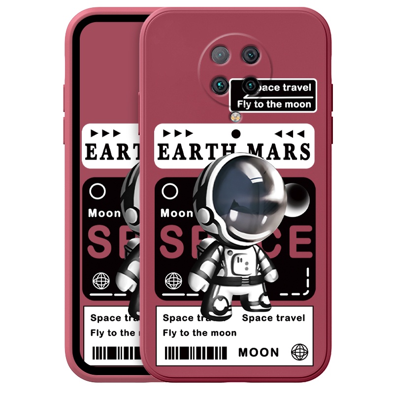 Ốp Lưng Phi Hành Gia Nhiều Mẫu Mã Cho Điện Thoại Xiaomi Redmi 9T K30 K40 K20 Pro Pocophone Poco F2 Phone Casing  Silicon Fashion Camera Lens Protector Full Cover simple Liquid silicone Cases