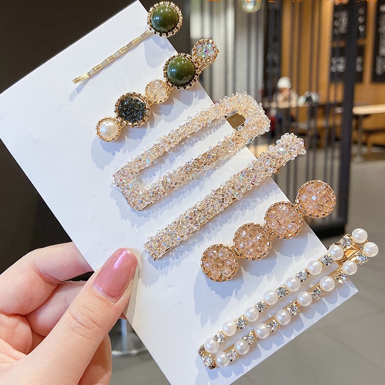 Kẹp tóc đính ngọc trai kiểu Hàn Quốc xinh xắn cho nữ