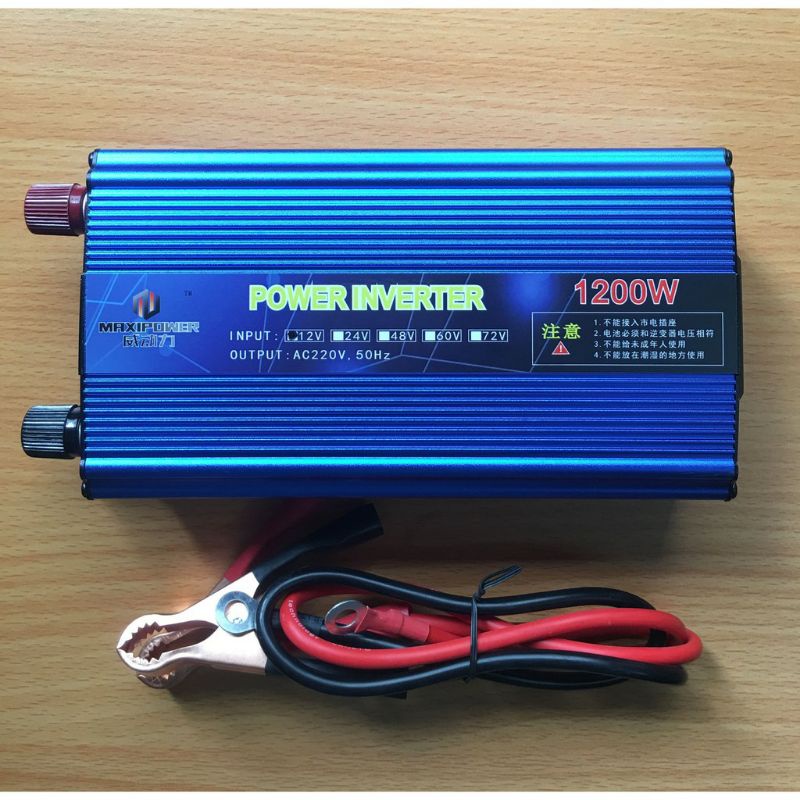 Bộ Kích Điện 12v Lên 220v, Kích Điện 12v Lên 220v Sin Chuẩn 1200w, Siêu Mạnh Siêu Bền Bảo Hành 2 Năm